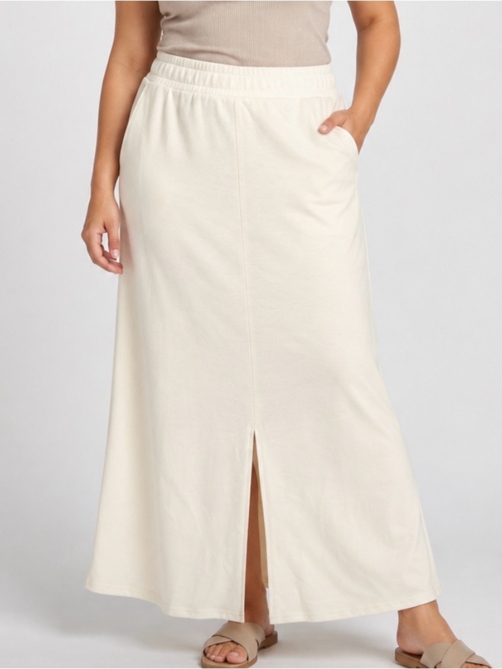 Peace Love World Pull-On Skirt Center Front Vent Pristine Size L A720524